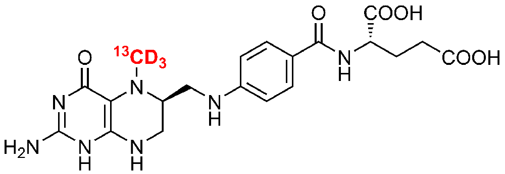 5-甲基四氢叶酸-13C,D3(Levomefolic Acid-13c,d3)